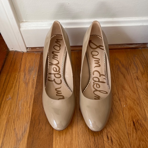 Sam Edelman Beige Patent Heels - Picture 2 of 3